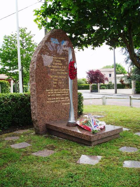 The Ambares memorial to the crew of 49 Sqn Hampden L4129