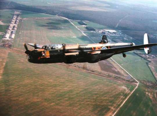 BBMF Lancaster over RAF Bardney.