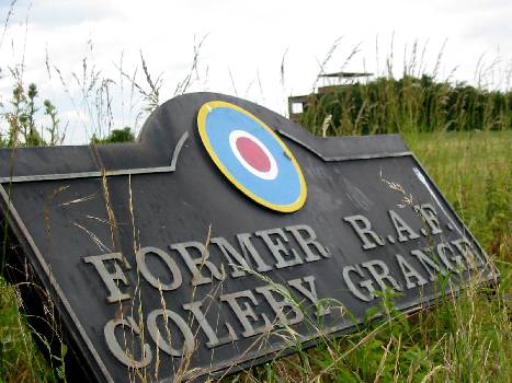 RAF Coleby Grange - Heritage trail commemorative sign