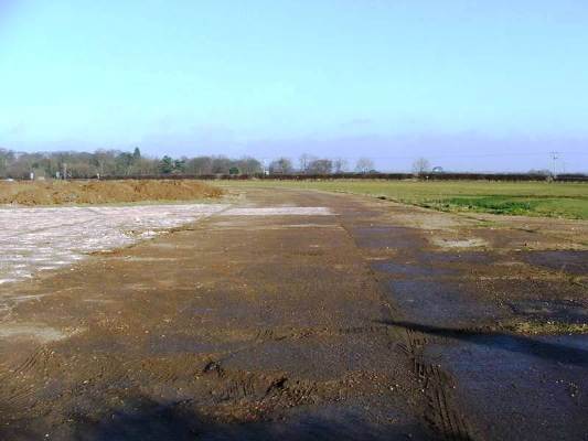 RAF Coleby Grange - Perimeter Track being broken up