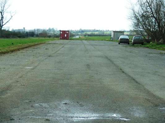 RAF Spilsby remaining peri-track looking west, towards 11 end of 11-29