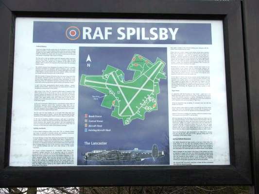 RAF Spilsby interpretive display including a station history.